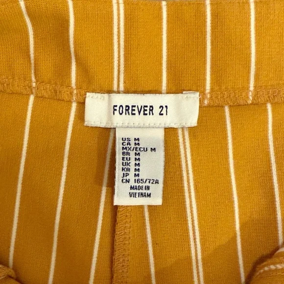 Forever 21 Mustard Yellow Striped Shorts – Size M - Picture 4 of 4